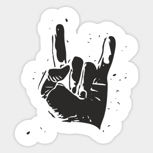 Heavy Metal Rock (black print) Sticker